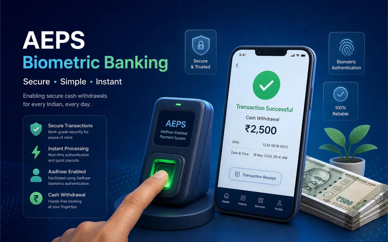 AEPS Software for Cash Withdrawal & Banking Services